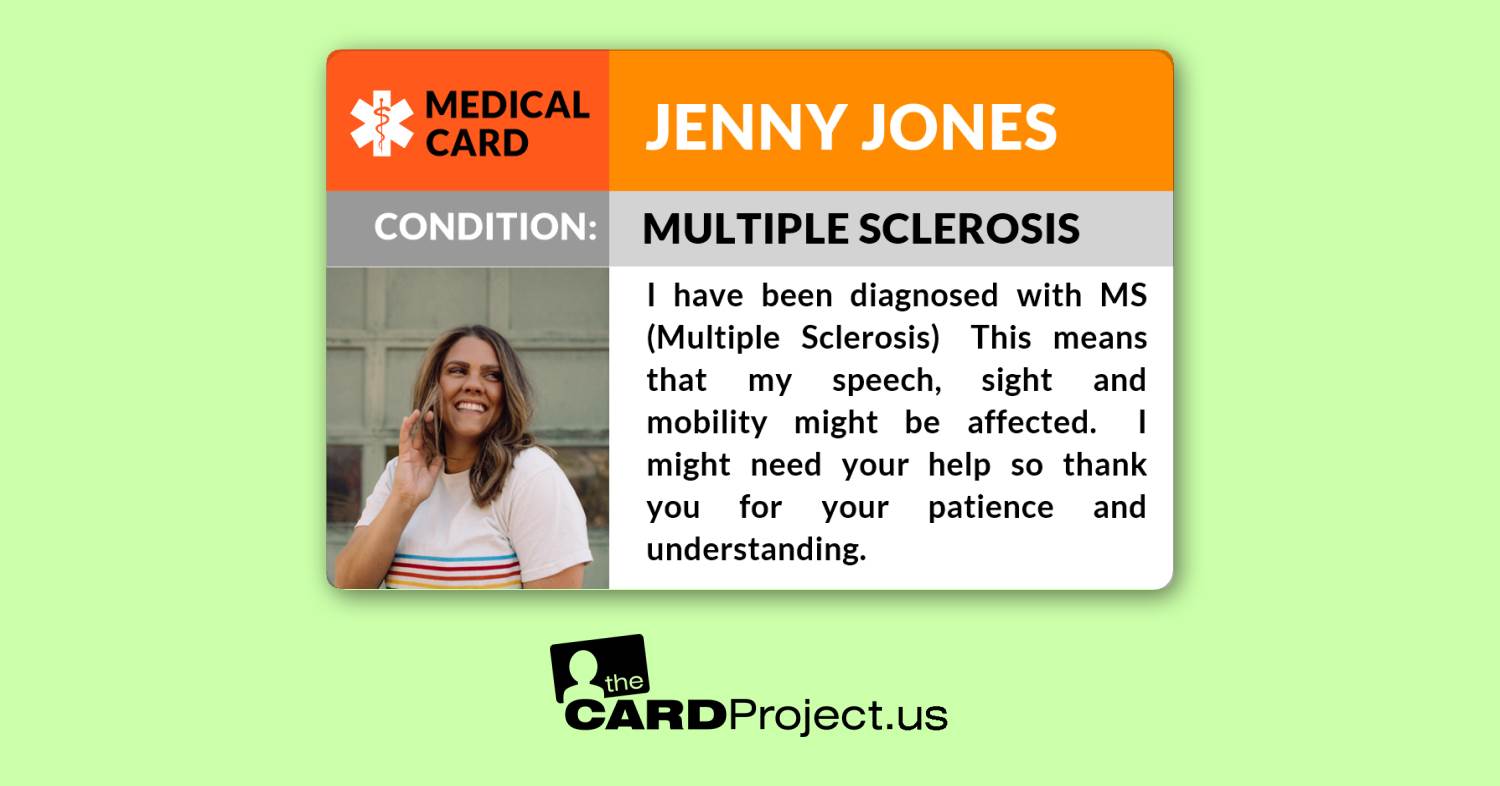 Multiple Sclerosis MS Photo Card (FRONT)